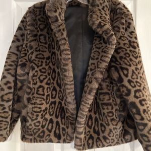 Pretty Rugged Leopard faux fur reversible jacket
